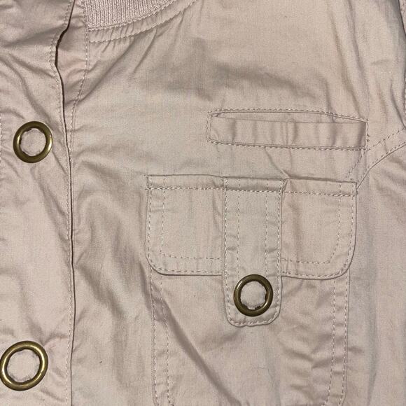 Zenobia Lightweight Womens button Lightweight bomber Jacket 3/4 Sleeves Size 2Xl - Picture 3 of 5